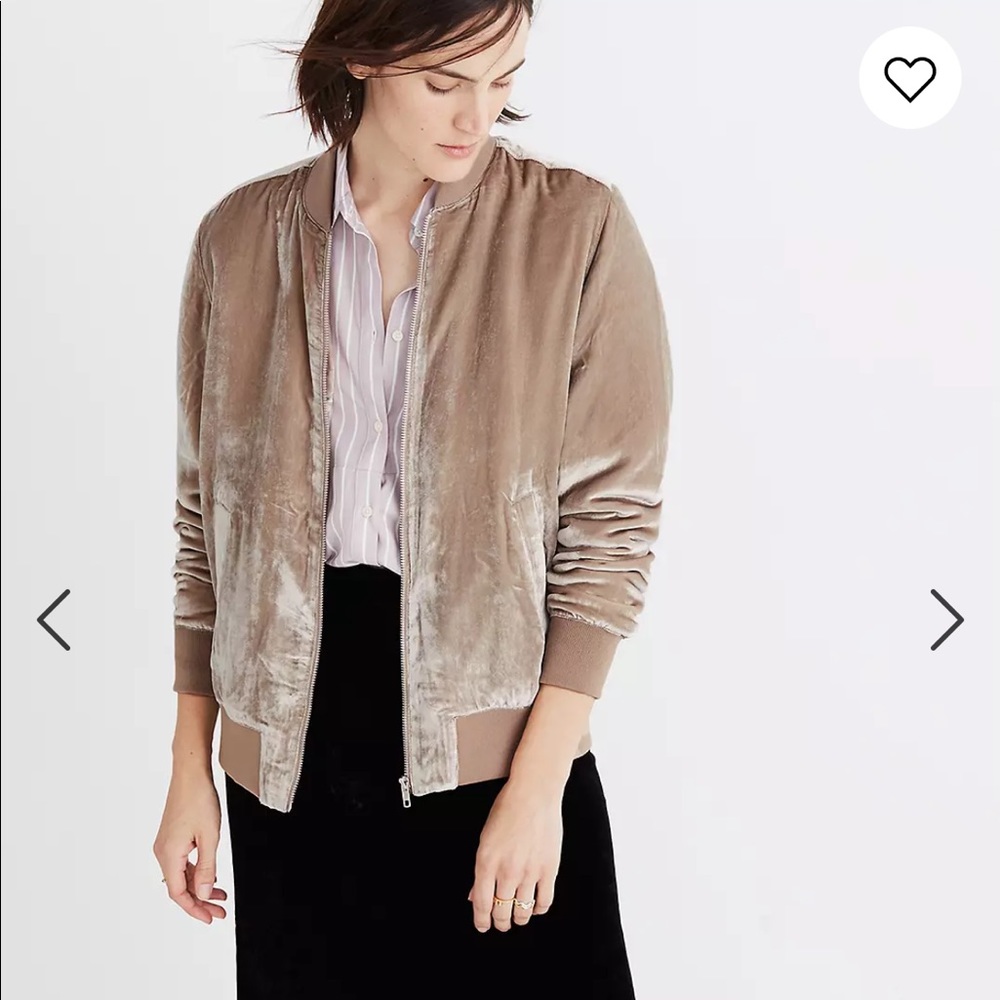 Madewell Velour Bomber Jacket